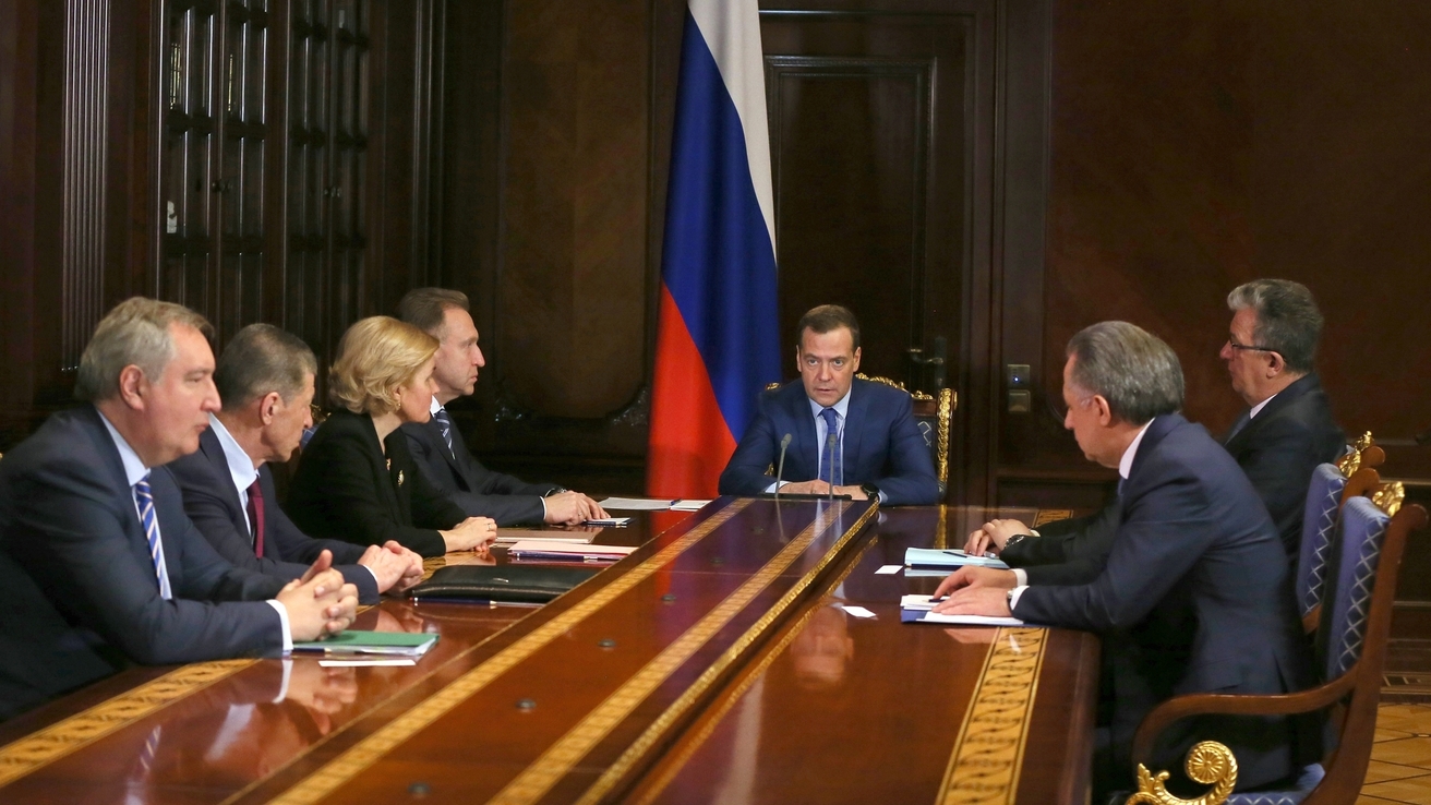Совещание Председателя Правительства РФ Дмитрия Медведева с вице-премьерами по вопросу информатизации здравоохранения
